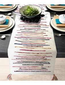 Striped Hand Woven Table Runner
